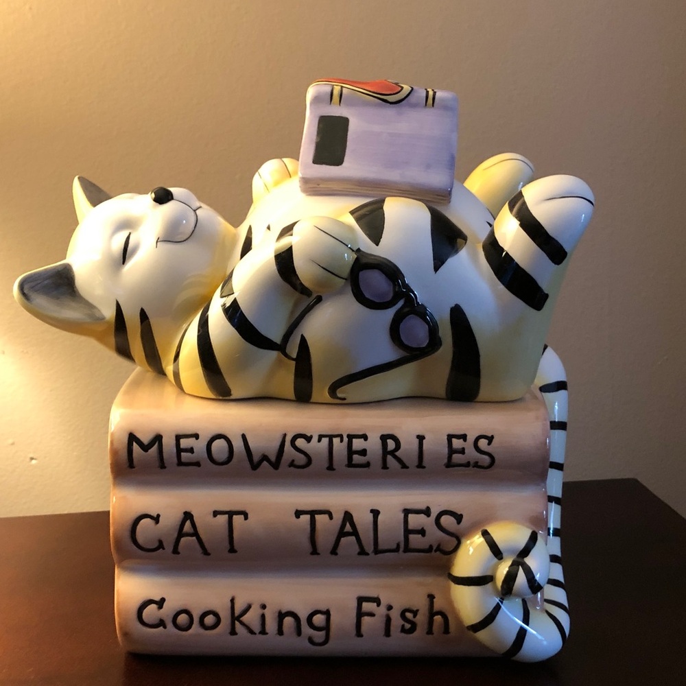 Estate Cat Cookie Jar NWT